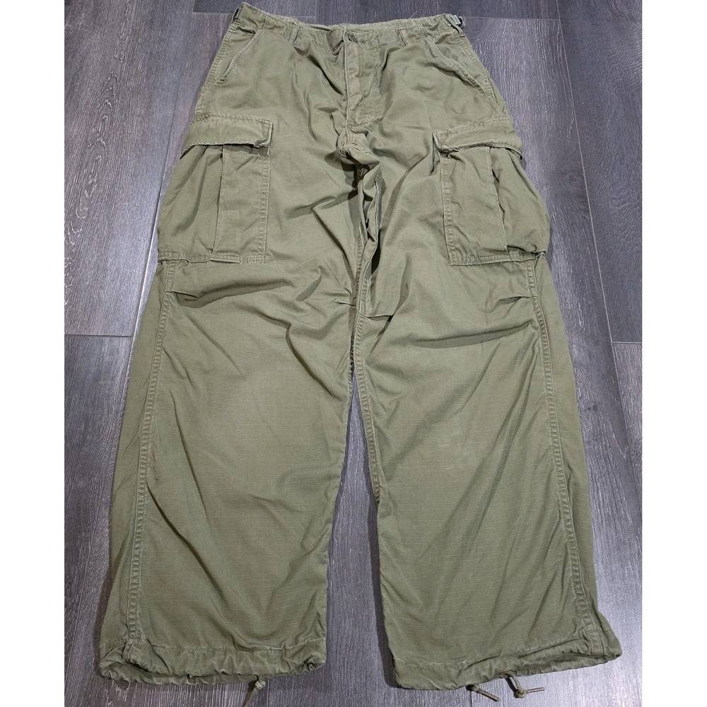 VTG OG-107 US Army Trouser S Short Poplin Tropical Ripstop Cargo 50s 60s Class 1
